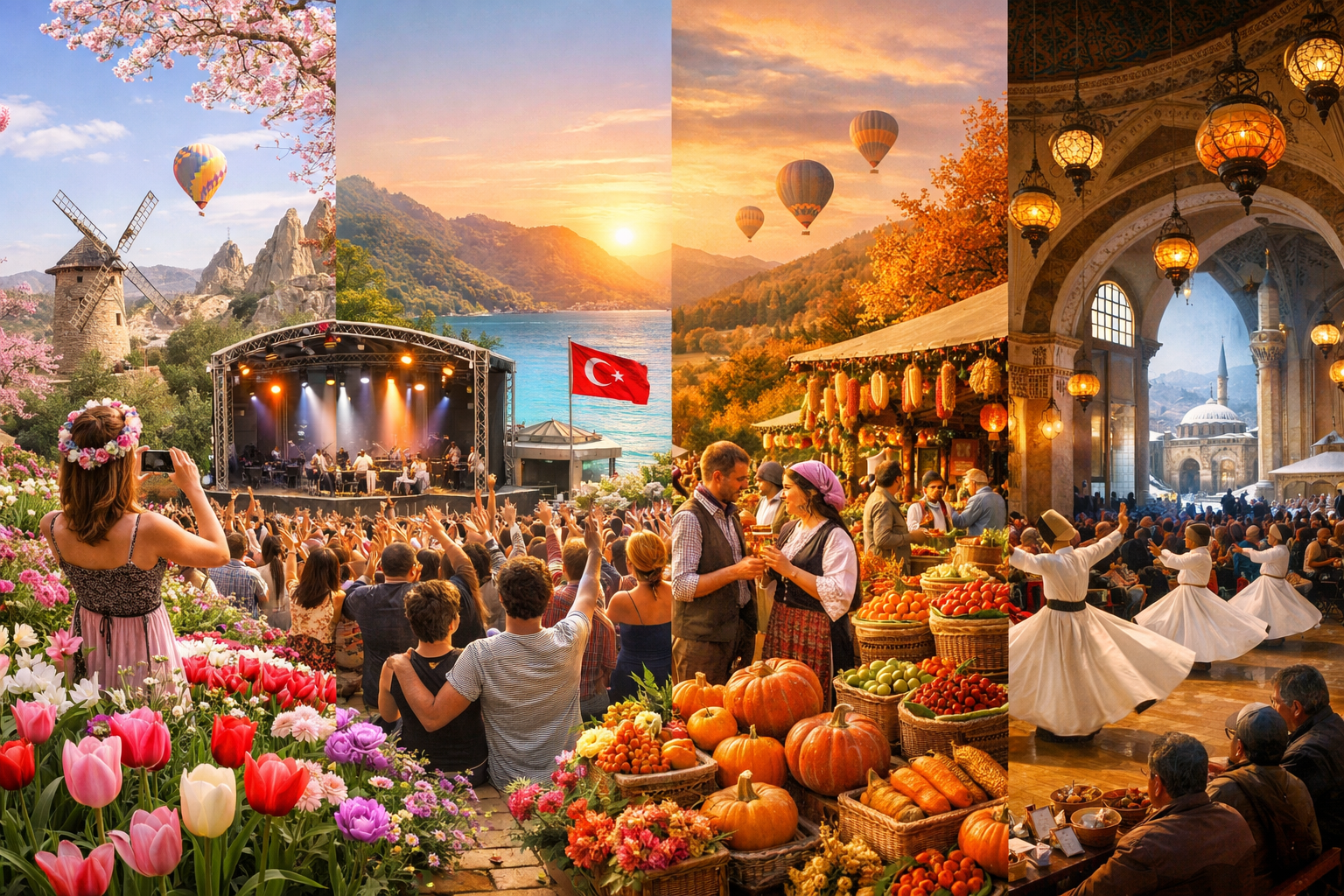 Mevsimlerle degisen senlik atmosferi