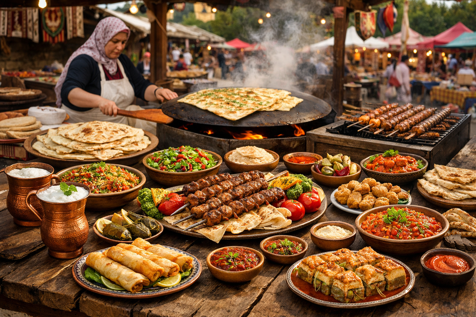 Senlikte sunulan geleneksel yerel lezzetler